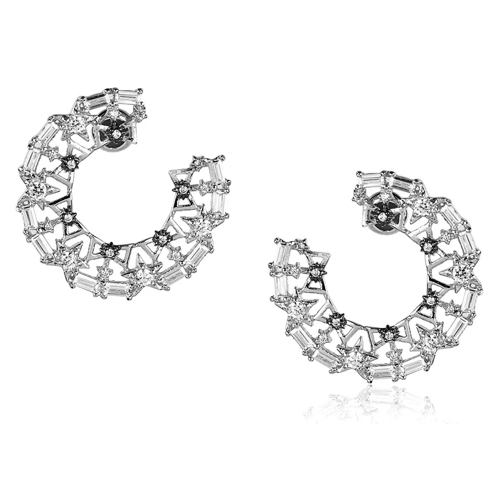 Twinkle Trimmings EarringsRhodium vendorunknown Earrings