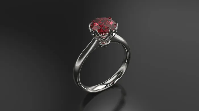 FL LLC Ruby Engagement Ring White Gold Engagement Ring Ruby Ring Ruby Gold White Gold Ruby Ring Rings