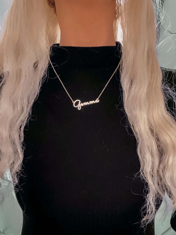 KHLOE JEWELS Custom Jewelry Necklaces CZ Customized Name Necklace