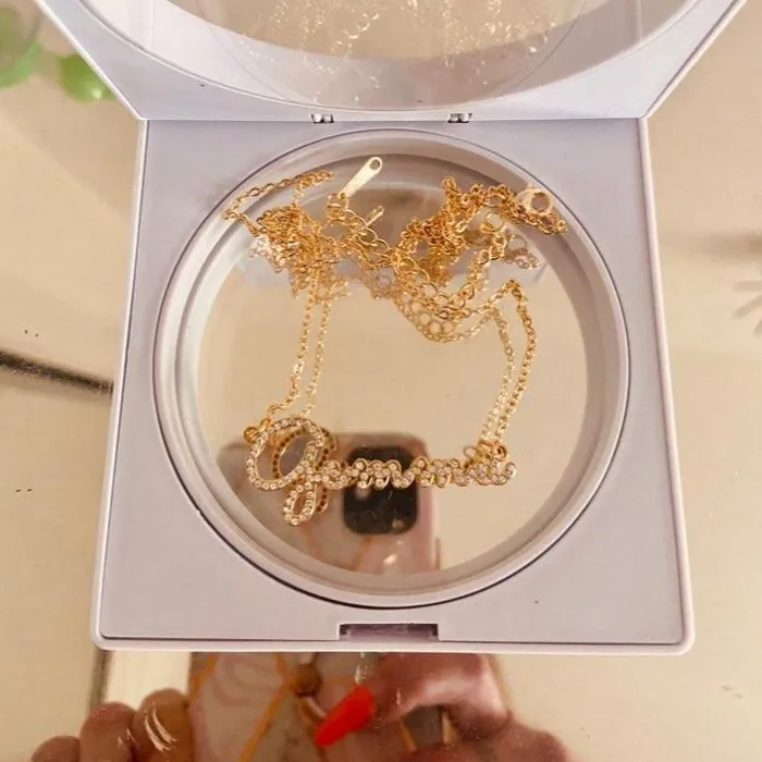 KHLOE JEWELS Custom Jewelry Necklaces CZ Customized Name Necklace
