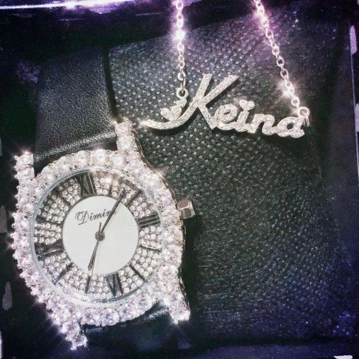 KHLOE JEWELS Custom Jewelry Necklaces CZ Customized Name Necklace