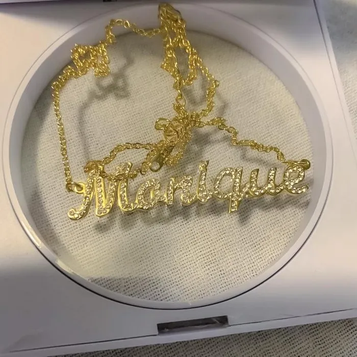 KHLOE JEWELS Custom Jewelry Necklaces CZ Customized Name Necklace