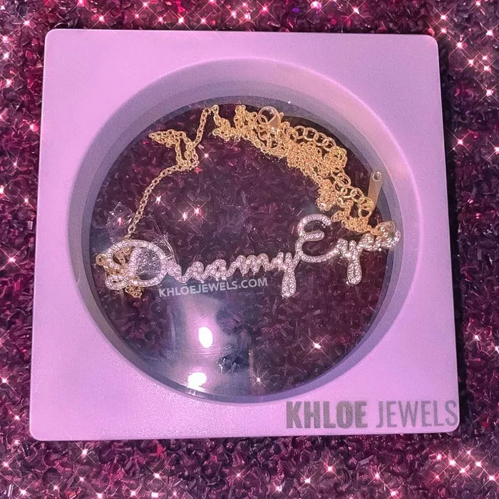 KHLOE JEWELS Custom Jewelry Necklaces CZ Customized Name Necklace