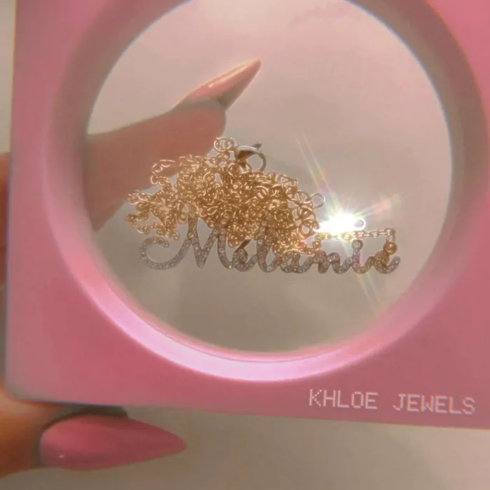KHLOE JEWELS Custom Jewelry Necklaces CZ Customized Name Necklace