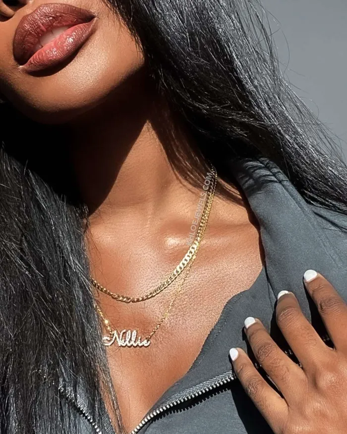 KHLOE JEWELS Custom Jewelry Necklaces CZ Customized Name Necklace