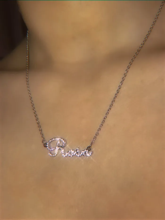 KHLOE JEWELS Custom Jewelry Necklaces CZ Customized Name Necklace