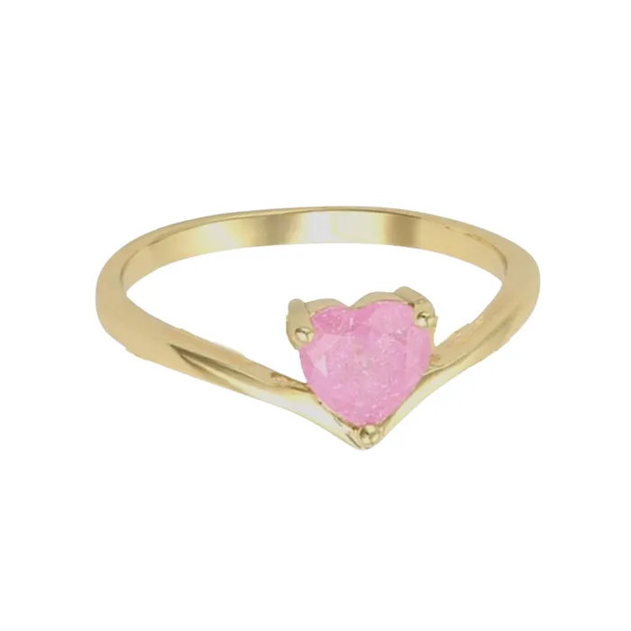 KHLOE JEWELS Rings Pink Heart CZ Ring