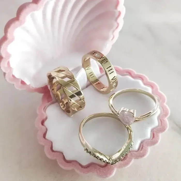 KHLOE JEWELS Rings Pink Heart CZ Ring KHLOE JEWELS Rings Pink Heart CZ Ring