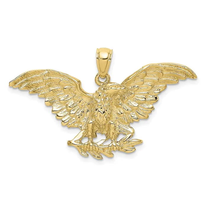 10K Eagle w Wings Spread CharmWBC10K6524 WB Choice Jewelry Charm Necklaces 10K Eagle w Wings Spread CharmWBC10K6524 WB Choice Jewelry Charm Necklaces