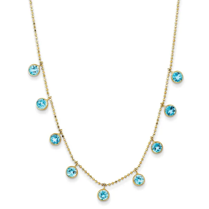 14k Blue Topaz w2in ext NecklaceWBCXF264218 WB Choice Jewelry Necklaces