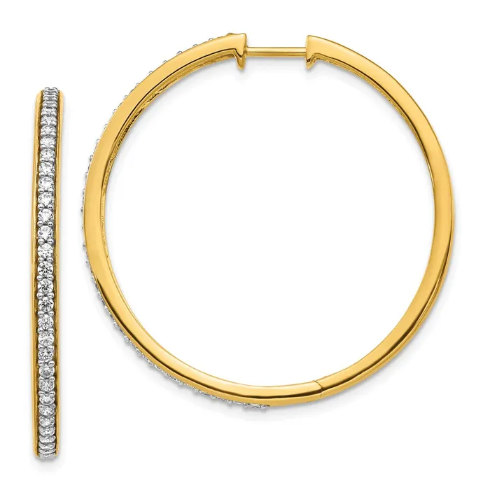 14k Diamond Hinged Hoop EarringsWBCEM4268075YA WB Choice Jewelry Earrings 14k Diamond Hinged Hoop EarringsWBCEM4268075YA WB Choice Jewelry Earrings