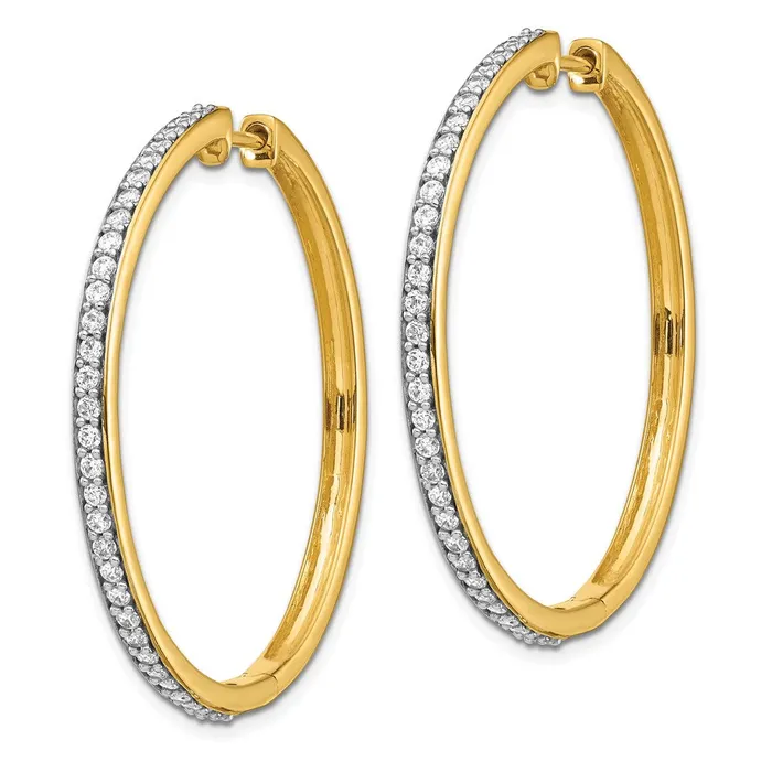 14k Diamond Hinged Hoop EarringsWBCEM4268075YA WB Choice Jewelry Earrings 14k Diamond Hinged Hoop EarringsWBCEM4268075YA WB Choice Jewelry Earrings
