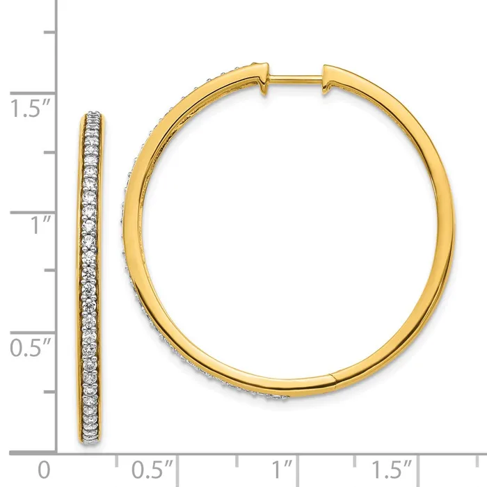 14k Diamond Hinged Hoop EarringsWBCEM4268075YA WB Choice Jewelry Earrings 14k Diamond Hinged Hoop EarringsWBCEM4268075YA WB Choice Jewelry Earrings