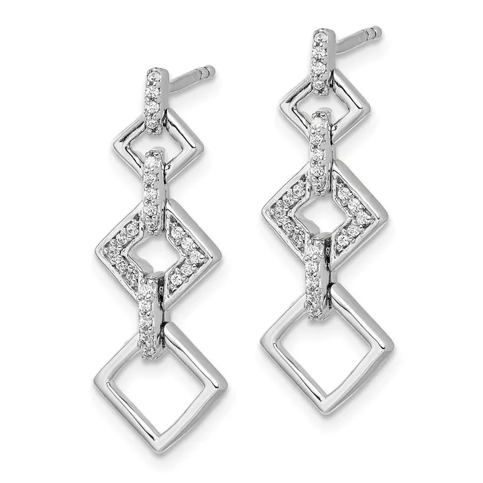 14k White Gold Diamond Fancy Dangle EarringsWBCEM3720014WA WB Choice Jewelry Earrings 14k White Gold Diamond Fancy Dangle EarringsWBCEM3720014WA WB Choice Jewelry Earrings