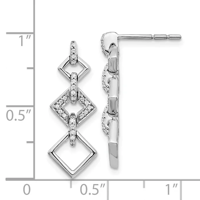 14k White Gold Diamond Fancy Dangle EarringsWBCEM3720014WA WB Choice Jewelry Earrings 14k White Gold Diamond Fancy Dangle EarringsWBCEM3720014WA WB Choice Jewelry Earrings