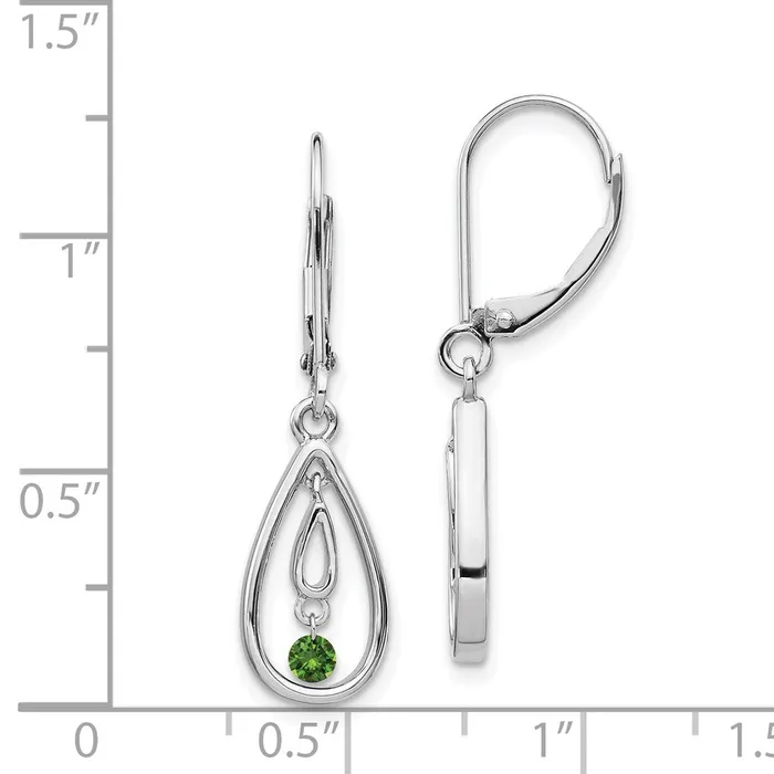 14k White Gold Green Diamond Leverback EarringsWBCEM5582GD013WA WB Choice Jewelry Earrings 14k White Gold Green Diamond Leverback EarringsWBCEM5582GD013WA WB Choice Jewelry Earrings