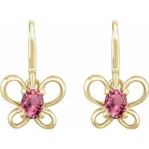 14K Yellow 4x3 mm Oval October Youth Butterfly Birthstone Earrings 653417625PSTWBC WB Choice Jewelry Earrings 14K Yellow 4x3 mm Oval October Youth Butterfly Birthstone Earrings 653417625PSTWBC WB Choice Jewelry Earrings