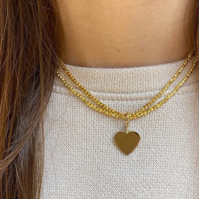 Diamond Cut Beaded Necklace Shylee Rose Jewelry Necklaces