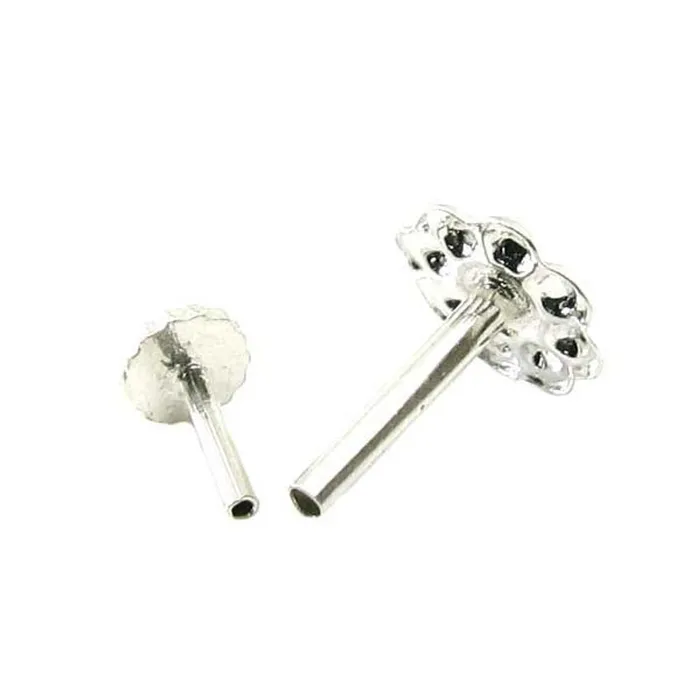Earrings Karizma Jewels Precious Sterling Silver Body Piercing Jewelry Nose Stud Pin
