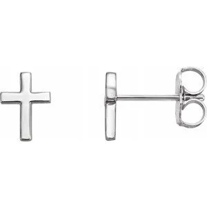 Earrings WB Choice Jewelry Platinum 75 mm Cross EarringsR17014608PSTWBC
