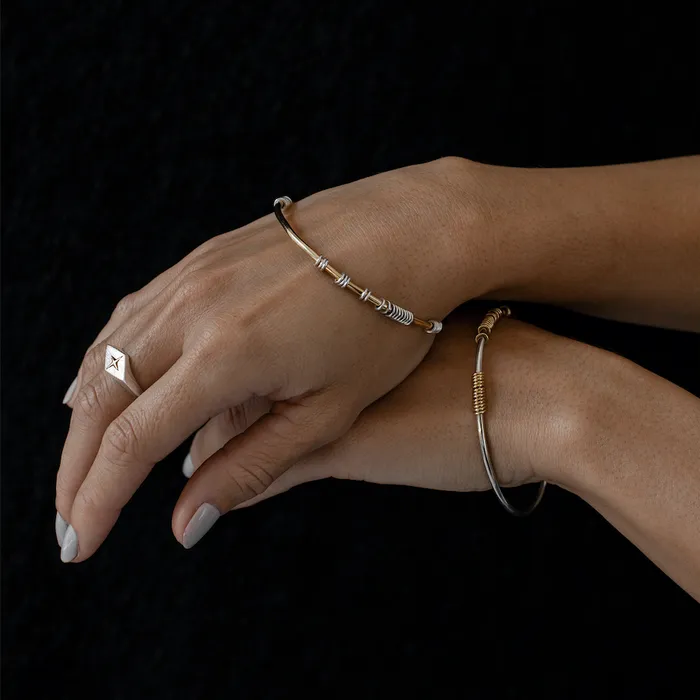 IZA JEWELRY Rings Satellite Bangle silver IZA JEWELRY Rings Satellite Bangle silver