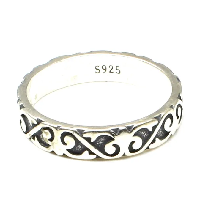 Karizma Jewels Rings Solid Style Real Silver Ring Plain Unisex Band 17 57 no Size