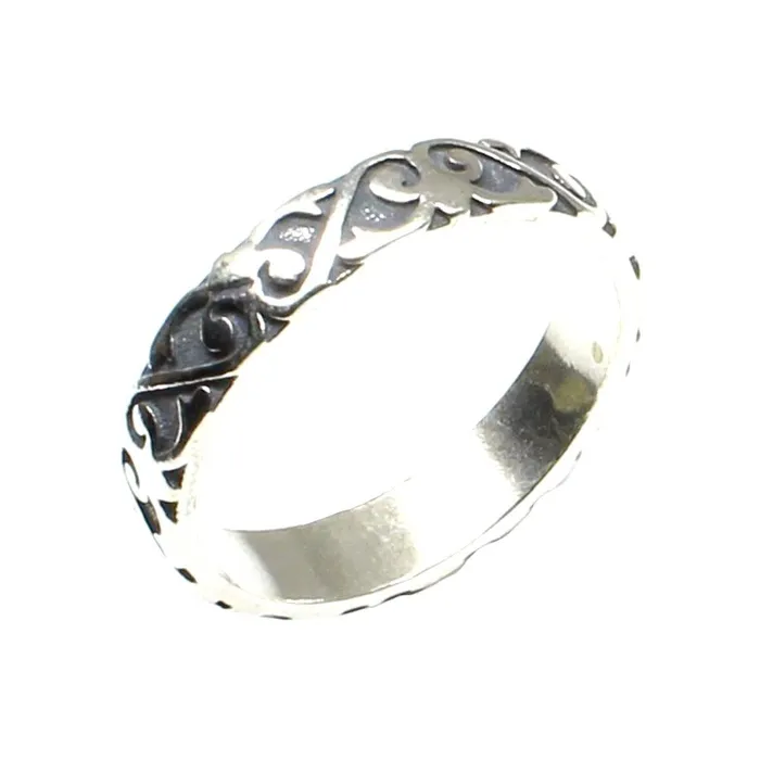 Karizma Jewels Rings Solid Style Real Silver Ring Plain Unisex Band 17 57 no Size