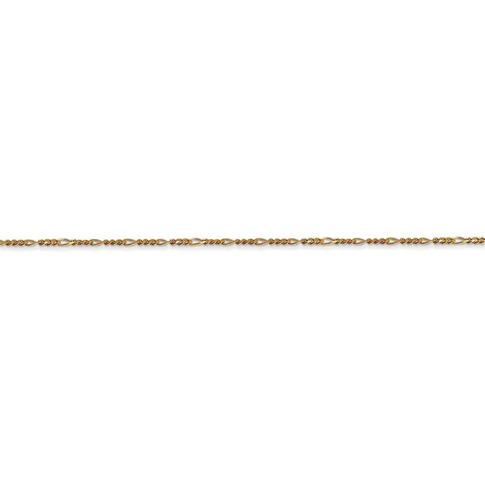 Necklaces 14k 125mm Flat Figaro Pendant ChainWBCPEN718 WB Choice Jewelry Necklaces 14k 125mm Flat Figaro Pendant ChainWBCPEN718 WB Choice Jewelry