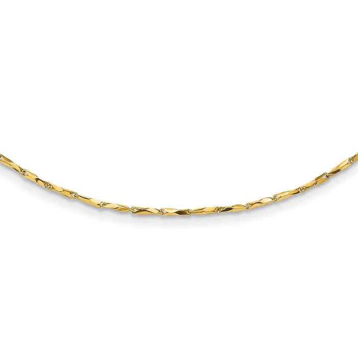 Necklaces 14K Polished Fancy Link 17in NecklaceWBCSF295417 WB Choice Jewelry Necklaces 14K Polished Fancy Link 17in NecklaceWBCSF295417 WB Choice Jewelry
