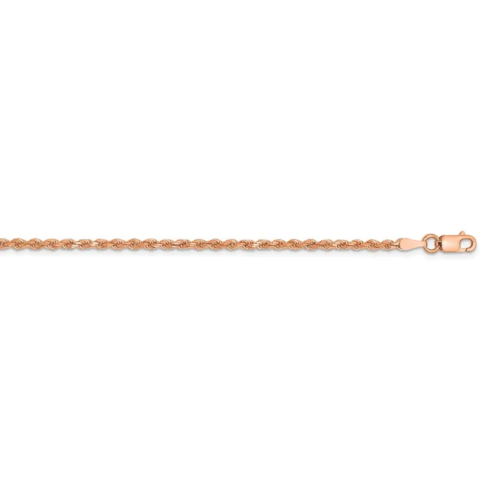 Necklaces 14k Rose Gold 2mm DC Rope with Lobster Clasp ChainWBC016R16 WB Choice Jewelry Necklaces 14k Rose Gold 2mm DC Rope with Lobster Clasp ChainWBC016R16 WB Choice Jewelry