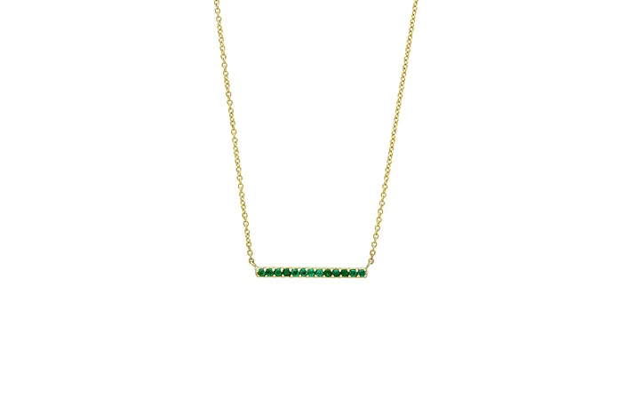 Necklaces Shylee Rose Jewelry Emerald Bar Necklace