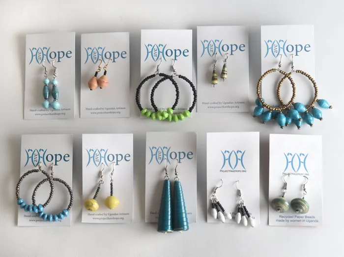 Paper Bead Earring Assortment projecthavehope2 Earrings