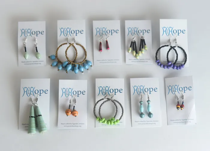 Paper Bead Earring Assortment projecthavehope2 Earrings