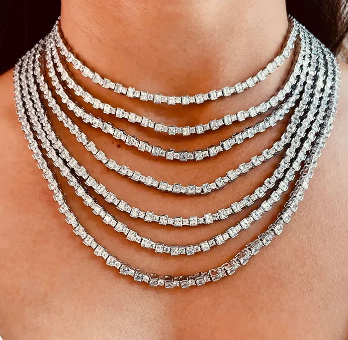 PRERTO ECOMMERCE PRIVATE LIMITED Earrings 7 Layer Diamond Setting Set Necklace Earrings PRERTO ECOMMERCE PRIVATE LIMITED Earrings 7 Layer Diamond Setting Set Necklace Earrings