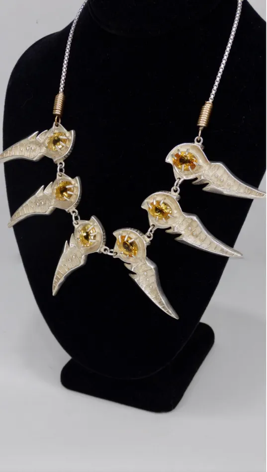 Ray Wiley Silver Citrine Pendant Necklace Vintage by Misty Necklaces
