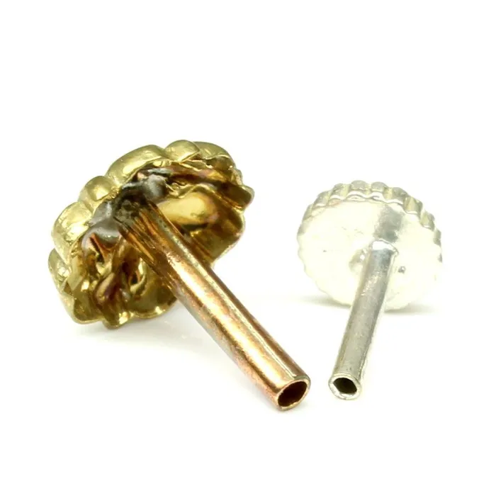 Rings Indian Nose Stud Antique gold finish nose ring Push Pin nase stud Karizma Jewels