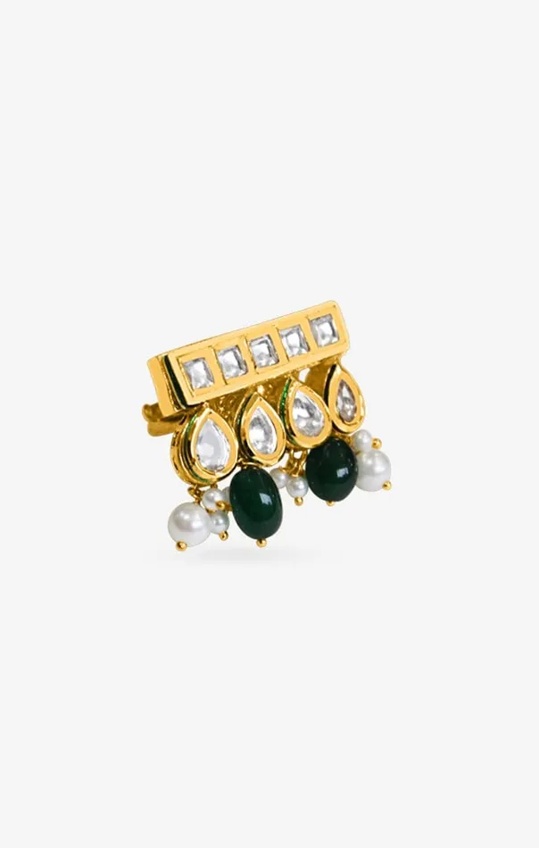 Rings PRERTO ECOMMERCE PRIVATE LIMITED Kiara Kundan Pearl Ring