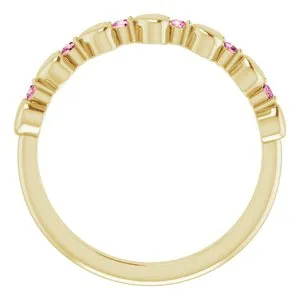 Rings WB Choice Jewelry 14K Yellow Pink Tourmaline Stackable Heart Ring 71999646PSTWBC Rings WB Choice Jewelry 14K Yellow Pink Tourmaline Stackable Heart Ring 71999646PSTWBC