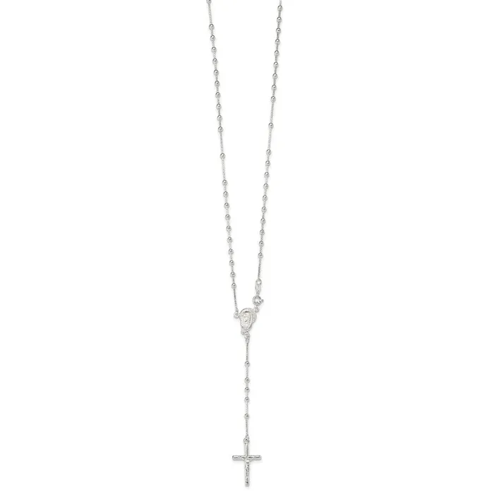 Sterling Silver Polished Rosary NecklaceWBCQH239218 WB Choice Jewelry Necklaces Sterling Silver Polished Rosary NecklaceWBCQH239218 WB Choice Jewelry Necklaces