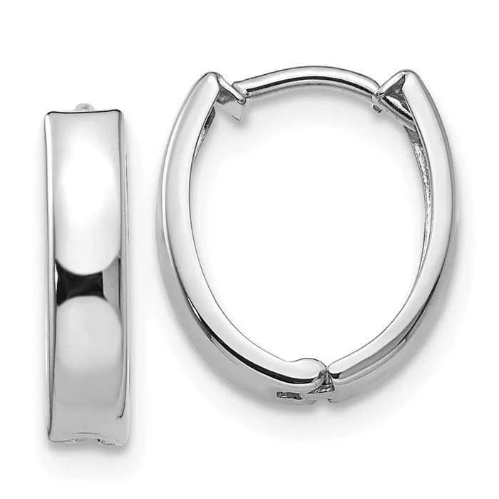 WB Choice Jewelry Earrings 10k White Gold Polished Hinged Hoop EarringsWBC10TL560 WB Choice Jewelry Earrings 10k White Gold Polished Hinged Hoop EarringsWBC10TL560
