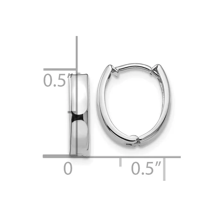 WB Choice Jewelry Earrings 10k White Gold Polished Hinged Hoop EarringsWBC10TL560 WB Choice Jewelry Earrings 10k White Gold Polished Hinged Hoop EarringsWBC10TL560