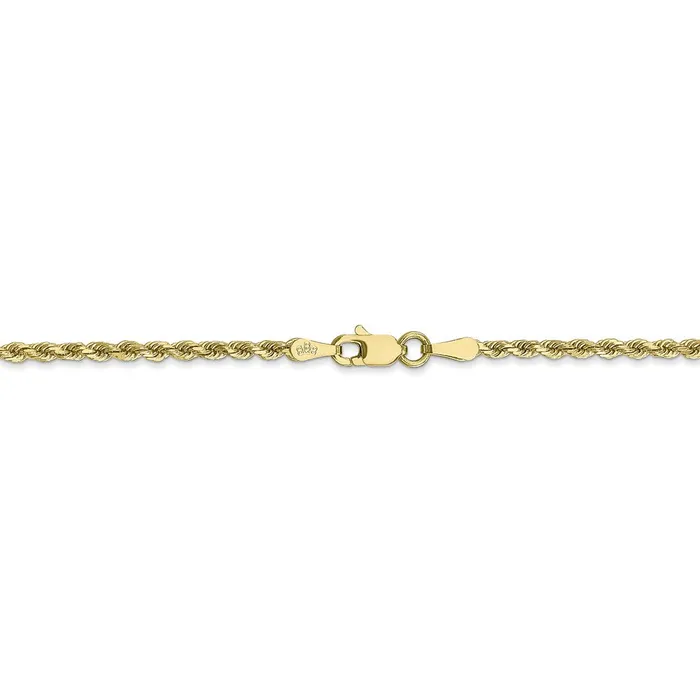 WB Choice Jewelry Necklaces 10k 2mm Diamondcut Rope ChainWBC10K01624 WB Choice Jewelry Necklaces 10k 2mm Diamondcut Rope ChainWBC10K01624