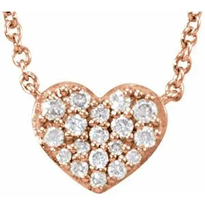 WB Choice Jewelry Necklaces 14K Rose 110 CTW Diamond Heart 18 Necklace68662102PSTWBC WB Choice Jewelry Necklaces 14K Rose 110 CTW Diamond Heart 18 Necklace68662102PSTWBC