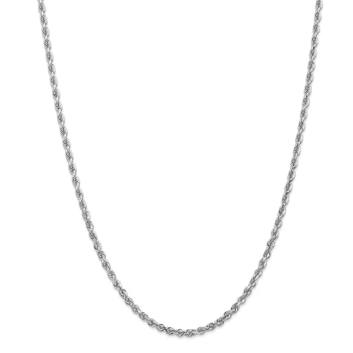 WB Choice Jewelry Necklaces 14k White Gold 335mm DC Quadruple Rope ChainWBCWQT02524 WB Choice Jewelry Necklaces 14k White Gold 335mm DC Quadruple Rope ChainWBCWQT02524