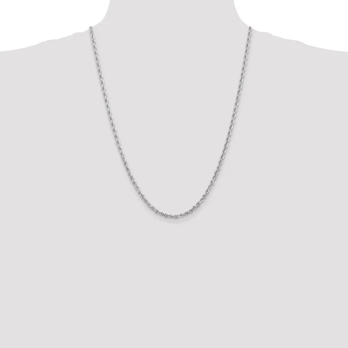 WB Choice Jewelry Necklaces 14k White Gold 335mm DC Quadruple Rope ChainWBCWQT02524 WB Choice Jewelry Necklaces 14k White Gold 335mm DC Quadruple Rope ChainWBCWQT02524