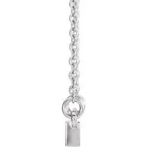 WB Choice Jewelry Necklaces 14K White SculpturalInspired Bar 1618 Necklace86703600PSTWBC WB Choice Jewelry Necklaces 14K White SculpturalInspired Bar 1618 Necklace86703600PSTWBC