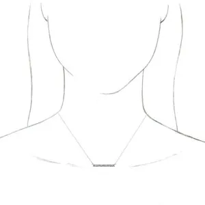 WB Choice Jewelry Necklaces 14K White SculpturalInspired Bar 1618 Necklace86703600PSTWBC WB Choice Jewelry Necklaces 14K White SculpturalInspired Bar 1618 Necklace86703600PSTWBC