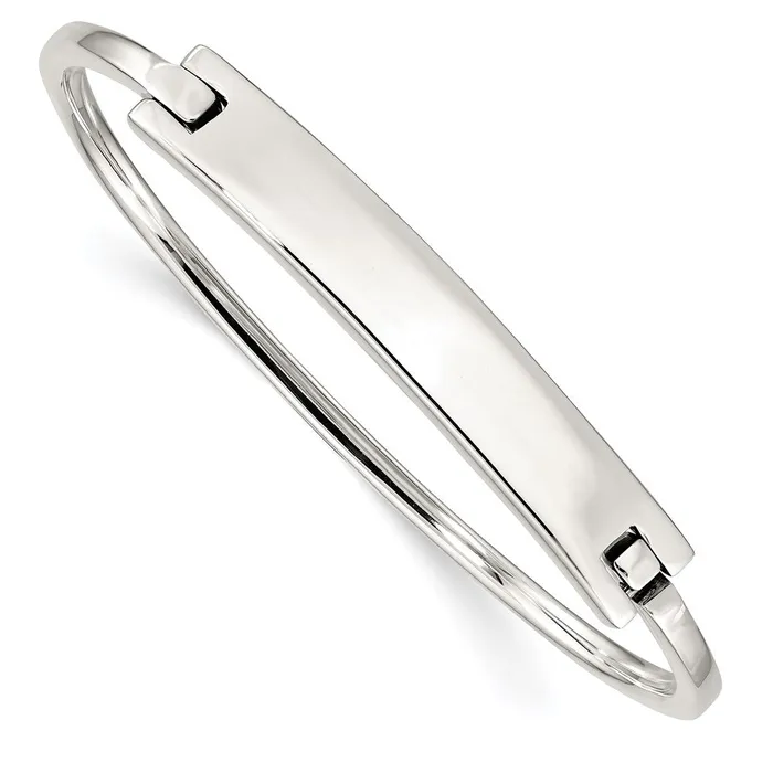WB Choice Jewelry Sterling Silver ID Hinged BangleWBCQB907 Rings