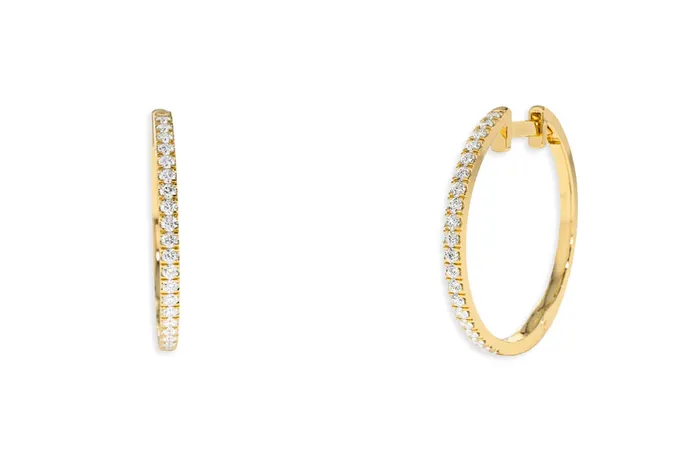Albert Hern Earrings 18kt Gold Medium Huggies Diamonds Earrings Albert Hern Earrings 18kt Gold Medium Huggies Diamonds Earrings