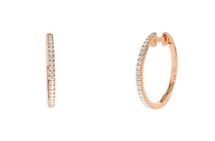 Albert Hern Earrings 18kt Gold Medium Huggies Diamonds Earrings Albert Hern Earrings 18kt Gold Medium Huggies Diamonds Earrings